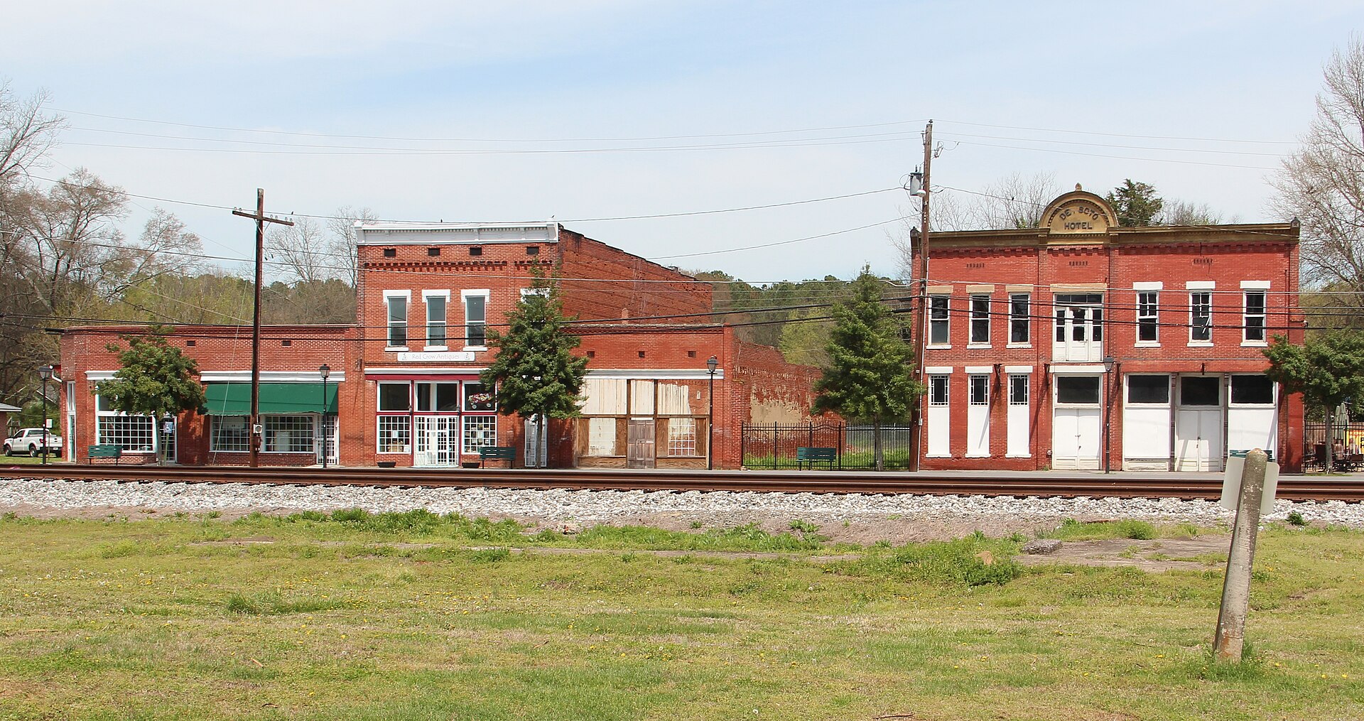 Brick storefronts in Kingston’s historic district